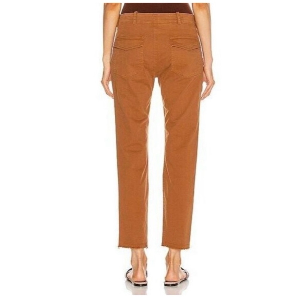 Nili Lotan Jenna Pants Frayed Hem Crop Ankle Cargo Size 6 Orange Terracotta EUC - Picture 2 of 8